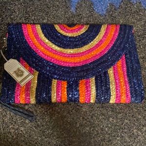 NWT Mud Pie Straw Clutch